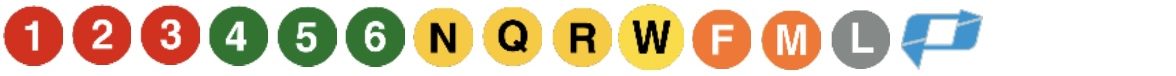 Nearby subway lines: 1, 2, 3, 4, 5, 6, N, Q, R, W, F, M, L, and PATH